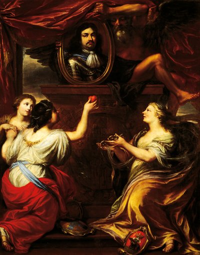 Parma, Piacenza és Castro Ranuccio II Farnese képmása előtt, Frans Denys (kb. 1610-1670). alkotó: Frans Denys