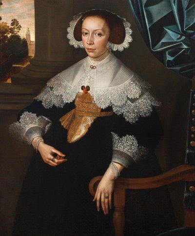 Firenze-Marguerite de Renesse-Warfusée, Grimbergen grófnőjének portréja, 1641 (3114329 pár) alkotó: Frans Denys