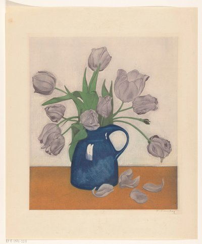 Tulipánok egy kancsóban alkotó: Frans Everbag (signed by artist)