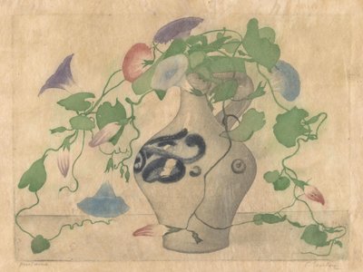 Bindweed kerámia kancsóban alkotó: Frans Everbag (signed by artist)