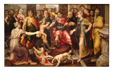 Salamon ítélete (olaj a táblán) alkotó: Frans Floris