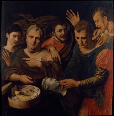 Frans Floris és Willem Key portréja Titusszal, Caligulával és Vitelliusszal, 1537. alkotó: Frans Floris the Elder