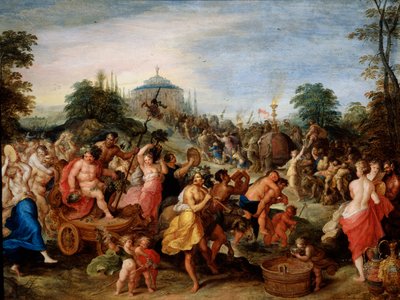 „Bacchus-menet”, 17. század alkotó: Frans Francken II