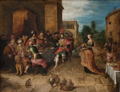 Heródes lakomája. Salome bemutatja Keresztelő János fejét alkotó: Frans Francken d.Y.