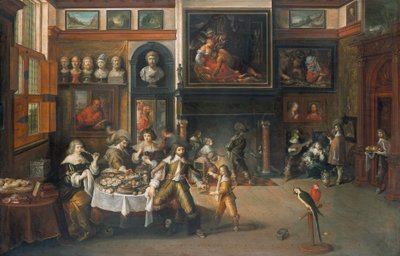 Vacsora Rockox polgármester házában alkotó: Frans Francken the Younger