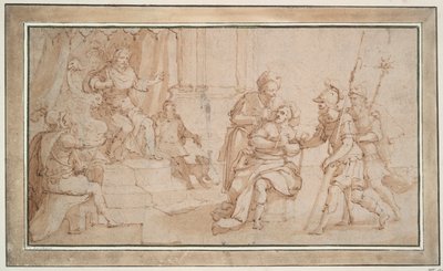 Locri Zaleucus megvakítása alkotó: Frans Francken the Younger