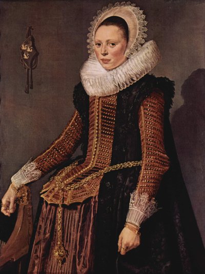 Holland: Női portré Női portré álló nő portréja alkotó: Frans Hals