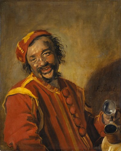 Mosolygó férfi kancsóval, Peeckelhaeringh néven alkotó: Frans Hals