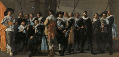 A XI. körzet milícia százada Reynier Reael kapitány parancsnoksága alatt, „a sovány század” néven ismert Amszterdam XI. kerületének tisztjei és más gárdistái, Reijnier Reael kapitány és Cornelis Michielsz Blaeuw hadnagy parancsnoksága alatt, alkotó: Frans Hals