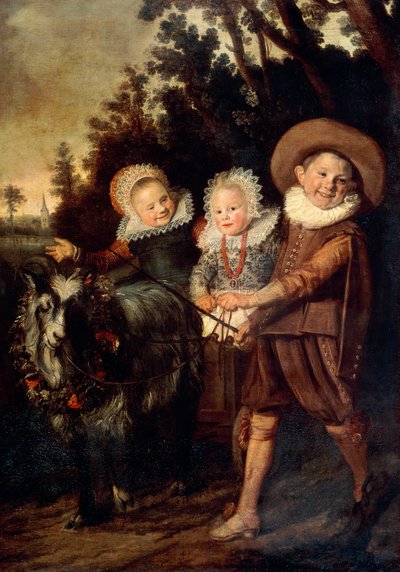 Három gyermek kecskekocsival, 1620 körül (olaj, vászon) alkotó: Frans Hals