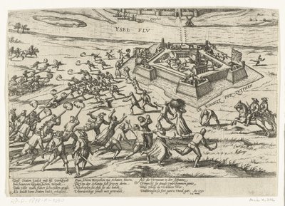 Zutphenben a redout, 1591 10. sorozat: Holland és külföldi események, 1587-1612 (sorozat címe) alkotó: Frans Hogenberg (workshop of)