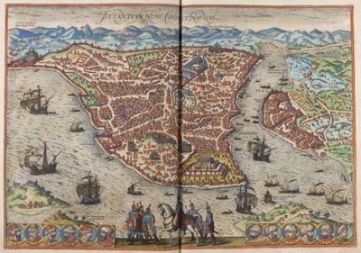 Bizánc. Konstantinápoly: A világ városai, 1572 alkotó: Frans Hogenberg