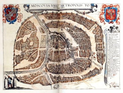 Moszkva térképe, 1572 alkotó: Frans Hogenberg