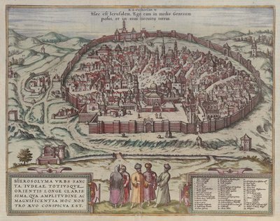 A jeruzsálemi térkép forrása: Jansson, jan Spanyolország jeles városainak térképe, Amszterdam, 1657, 1657 alkotó: Frans Hogenberg