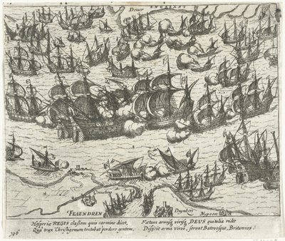 A Spanyol Armada elsüllyedése 1588-ban, 1613-1615 alkotó: Frans Hogenberg