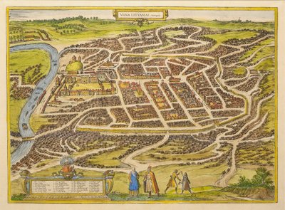 Vilnius a világ első színházából, Georg Brauntól, 1580-as évek alkotó: Frans Hogenberg