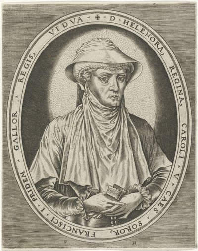 Habsburg Eleanor portréja Királyok, királynők, hercegek és hercegnők portréi (sorozat címe) alkotó: Frans Huys