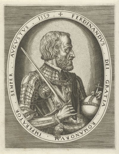 Habsburg I. Ferdinánd német császár portréja Királyok, királynők, hercegek és hercegnők portréi (sorozat címe) alkotó: Frans Huys