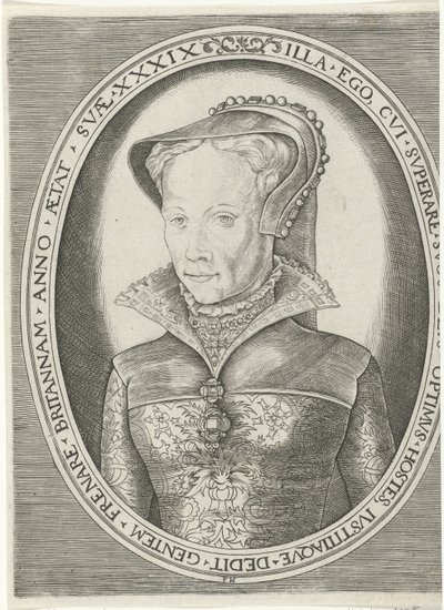 Mária portréja I Királyok, királynők, hercegek és hercegnők portréi (sorozat címe) alkotó: Frans Huys
