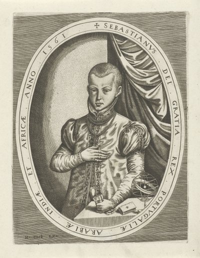 A portugál I. Sebastian portréja Királyok, királynők, hercegek és hercegnők portréi (sorozat címe) alkotó: Frans Huys
