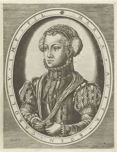 Mária cseh királynő portréja Királyok, királynők, hercegek és hercegnők portréi (sorozat címe) alkotó: Frans Huys