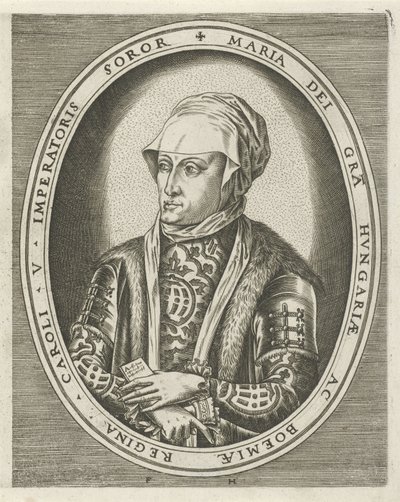 Mária magyar kormányzó arcképe Királyok, királynők, hercegek és hercegnők portréi (sorozat címe) alkotó: Frans Huys