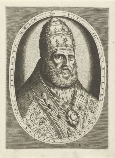 Pius pápa arcképe IV Királyok, királynők, hercegek és hercegnők portréi (sorozat címe) alkotó: Frans Huys