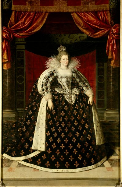 Marie de Medici (1573-1642) francia királynő egészalakos portréja Frans Pourbus Le Jeune (Francois (Franz) Porbus) festménye alkotó: Frans II Pourbus