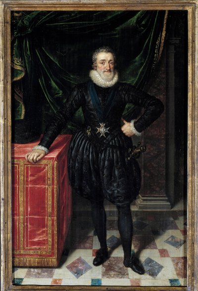 IV. Henrik (1553-1610) portréja a lábán A király a Szentlélek Rendjének (Szentlélek rendjének) jelvényét viseli. Frans Pourbus Le Jeune (Francois (Franz) Porbus) festménye alkotó: Frans II Pourbus