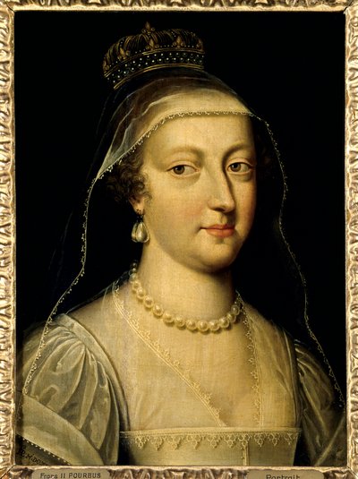 Osztrák Anna (1601-1666), francia királynő portréja. Frans Pourbus Le Jeune (Francois (Franz) Porbus) festménye alkotó: Frans II Pourbus