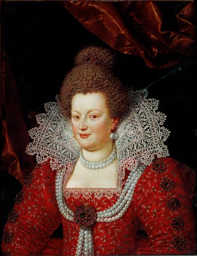 Marie de Medicis francia királynő portréja (1610 körül, olaj, vászon) alkotó: Frans II Pourbus