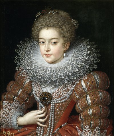 Erzsébet francia királynő (1602-1644), spanyol királynő hitvese portréja alkotó: Frans II Pourbus