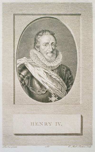 Henri IV (1553-1610), vésette Pierre Alexandre Tardieu (1756-1844), 1783 alkotó: Frans II after Pourbus