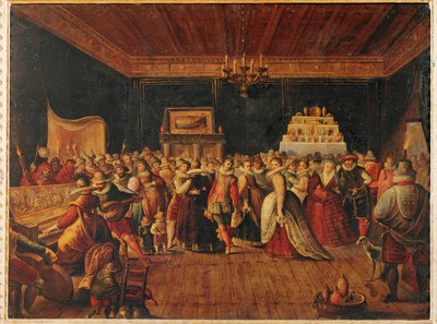 A ball ... (festmény vászonra) alkotó: Frans II the Younger (school of) Francken