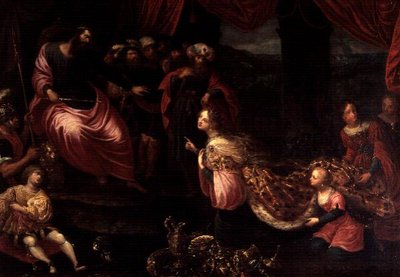 Salamon király és Sába királynője alkotó: Frans II the Younger Francken