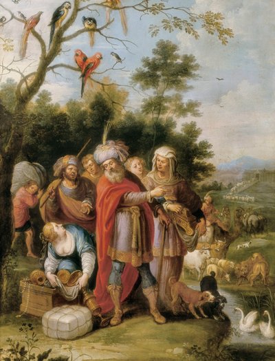 Noé és családja a bárka felé vezető úton, kb. 1620 (olaj, réz) alkotó: Frans II the Younger Francken