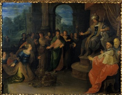 Sába királynője Salamon előtt, 1640 előtt alkotó: Frans II the Younger Francken