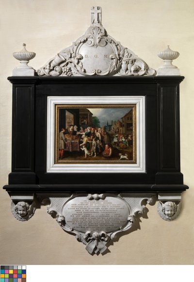 Az irgalmasság hét műve (olaj, tábla) alkotó: Frans II the Younger Francken