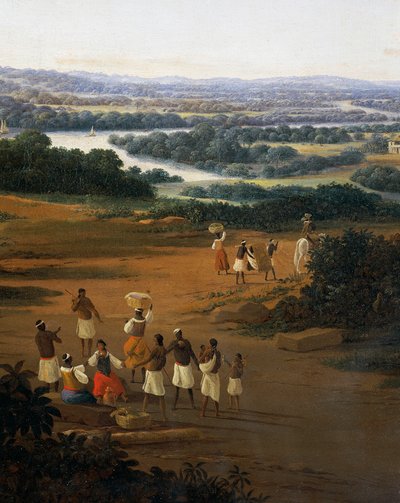 Serinhaem falu Brazíliában vagy egy cukornádültető otthona Brazíliában (olaj, vászon) alkotó: Frans Post