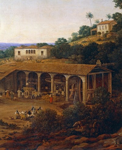 Cukornádmalmok Brazíliában, Frans Post (1612-1680), olaj, vászon alkotó: Frans Post