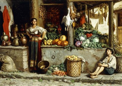 Zöldségpiac; Zöldségpiac, 1874 alkotó: Frans Meerts