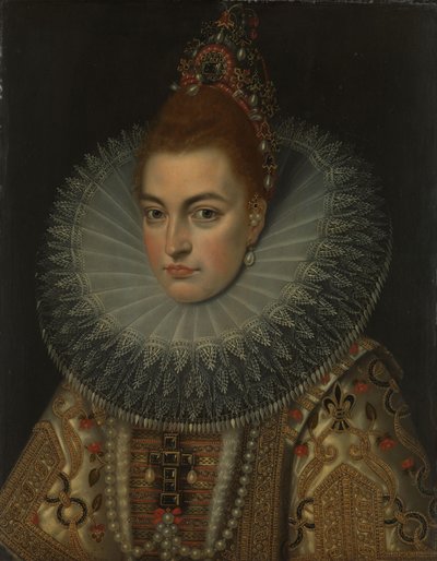 Isabella Clara Eugenia főhercegnő (1566-1633), Spanyolország gyermekének portréja alkotó: Frans Pourbus (II) (workshop of)