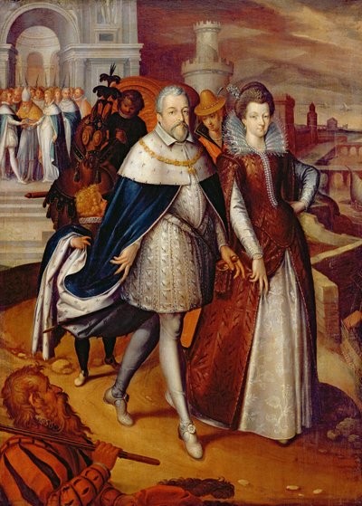 I. Ferdinánd (1549-1609), Toszkána nagyhercegének és unokahúgának, Marie-nak (1573-1642), IV. Henri leendő feleségének portréja alkotó: Frans Pourbus the Younger