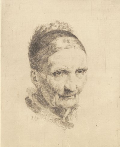 Egy öregasszony feje, Madam Rasmussen alkotó: Frans Schwartz