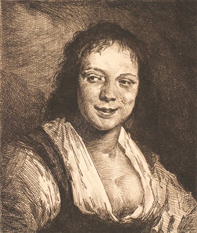 Nevető lány, Frans Hals után alkotó: Frans Schwartz