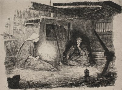 Mária, a gyermek Krisztus és József karácsony reggelén alkotó: Frans Schwartz