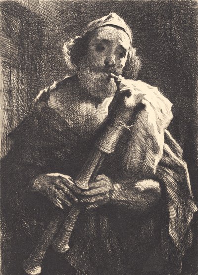 Duda játszik öreg pásztor alkotó: Frans Schwartz