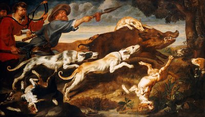 Vaddisznó vadászat alkotó: Frans Snyders or Snijders