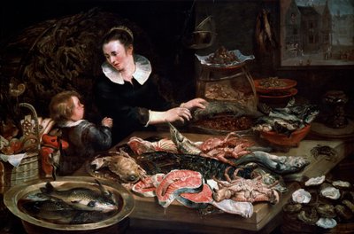 A Fishmongers Shop, c1616-1618. alkotó: Frans Snyders or Snijders