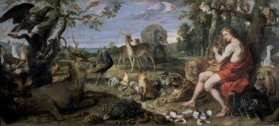 ORFEESZ ÉS AZ ÁLLATOK - 17. SZÁZAD - OLAJ / VÁSZON - 195 × 432 cm - NP 1844 - FLAMENCO BAROKK alkotó: Frans Snyders or Snijders